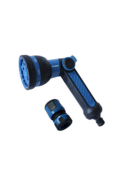 Hyundai 58755 Sulama Tabancası ve Adaptör Seti | 8 Fonksiyonlu – 1/2"-5/8" Uy...