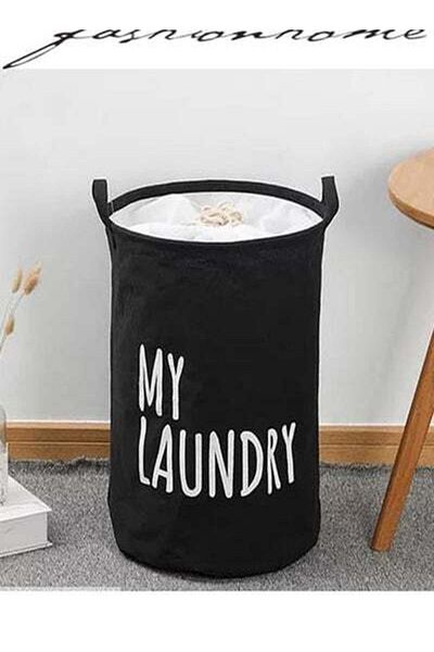 HALAMODO My Printed Laundry Hampers Bag Black 15.7x19.7inch