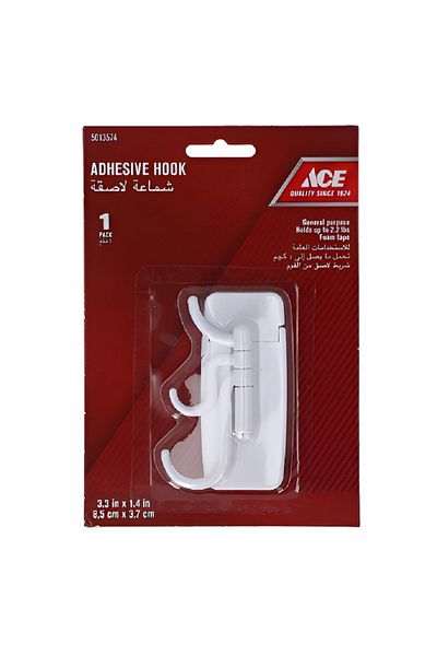 ACE General Purpose Foam Adhesive Hooks - White