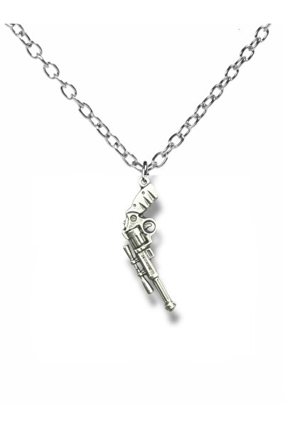Herşey Nota قلادة معدنية للجنسين من Smith & Wesson 500 باللون الفضي مع منظار ...