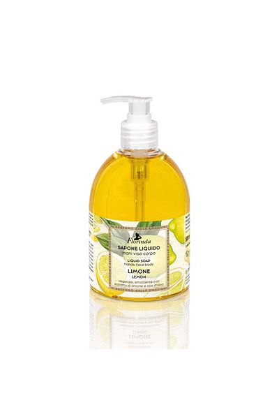 Florinda Liquid Soap For Hands, Face And Body With Lemon&olive Oil Fragrance, La Dispensa, 500 ml