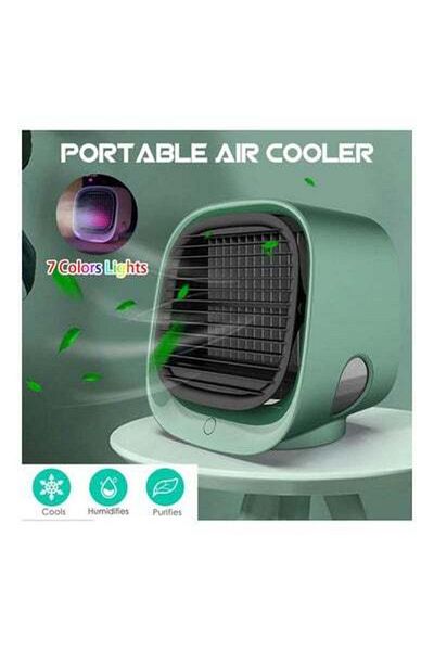 HALAMODO Mini Portable Air Cooler Fan with Night Light 2 W Fan21826-2 Green