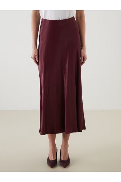 LC Waikiki Satin Skirt with Elastic Waist