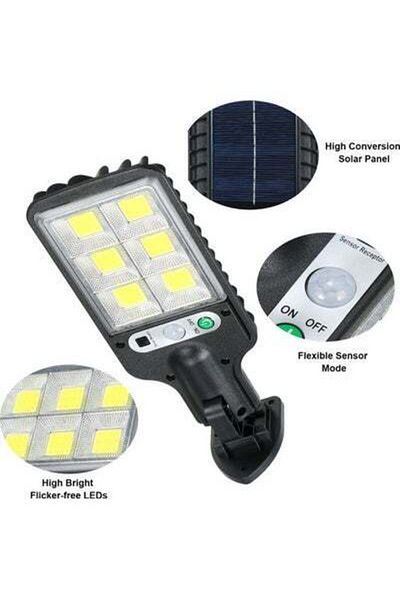 HALAMODO Solar Powered Energy Street Light with 72 COB Black/Yellow