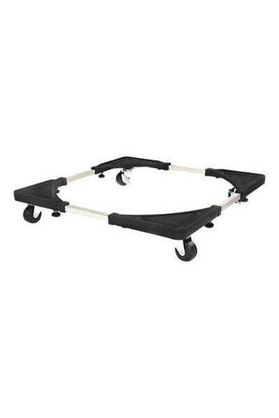 HALAMODO Washing Machine And Refrigerator Stand Black/Silver 56*56.CM
