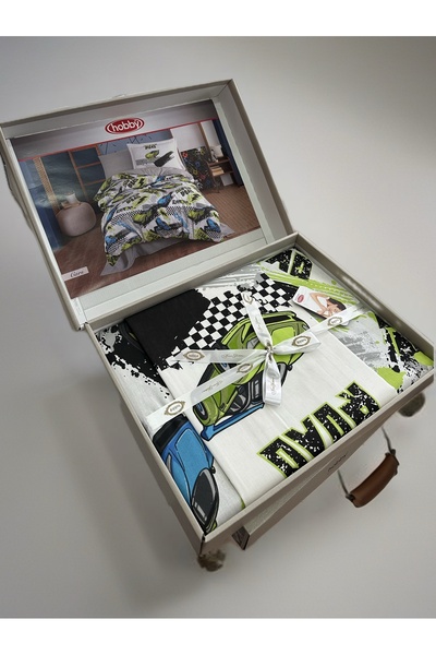 Hobby home collection Hobby Одномісний комплект постільної білизни Ranforce Cars Синій