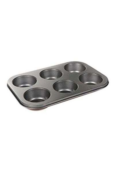 HALAMODO 6 Cup Muffin Pan black 11x8x1.5cm