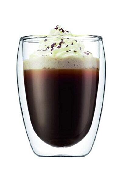 HALAMODO 2-Piece Bodum Pavina Double Wall Glass Set Clear 350ml