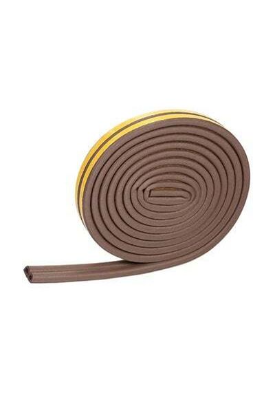 HALAMODO D-type Self-Adhesive Foam Strip For Door Window Brown 0.054kg