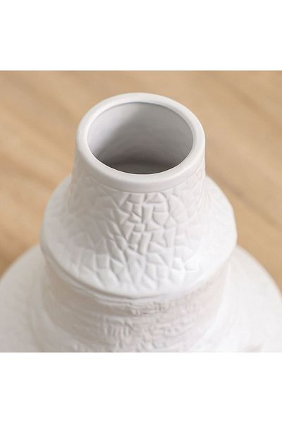 Danube Home Florence Ceramic Rope Swaddled Vase Braod 20X20X24.5Cm | Ceramic Vase Home Decor