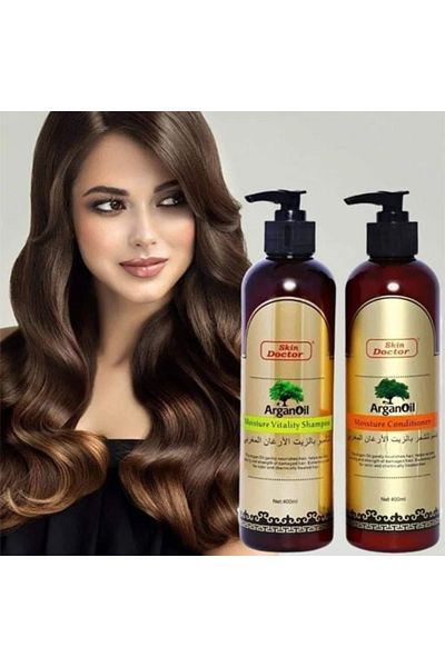 Skin Doctor Argan Oil Moisture Vitality Shampoo 400ml – Nourishing & Revitalizing Hair Cleanser
