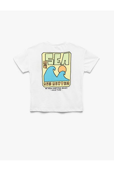 Koton Cotton Short Sleeve Crew Neck Printed T-Shirt