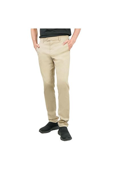 Giordano Men's Low Rise Slim Fit Cotton Twill Khakis