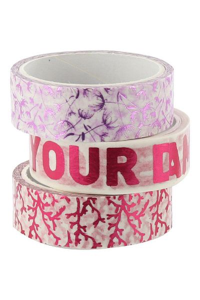 Roco Washi Tape – 3 Reels, 15mm x 5m Each, Assorted Colors