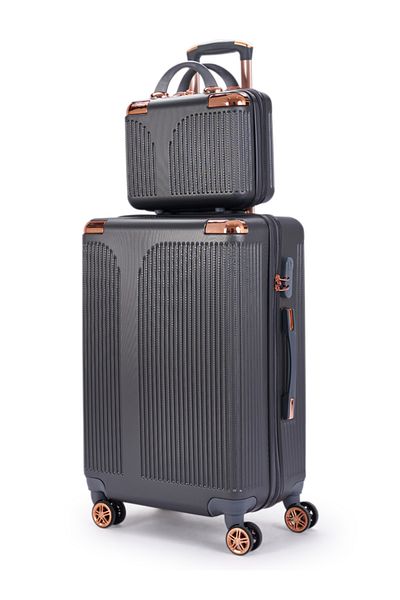 LİMRA 5-piece luggage set with 4 wheels, solid and modern design