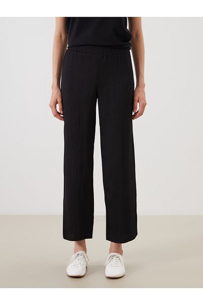 LC Waikiki Pantaloni de damă texturați cu talie elastică