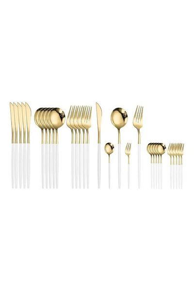 Generic مجموعة أدوات مائدة XiuWoo مكونة من 30 قطعة متعددة الألوان