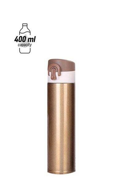 HALAMODO Stainless Steel Water Bottle Rose Gold 23x6cm