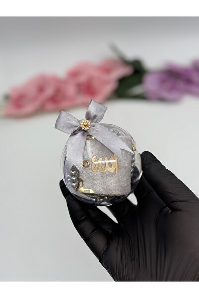 Uğurlu Hac Set de 10 mini corzi de rugăciune din perle de Coran în recipient.