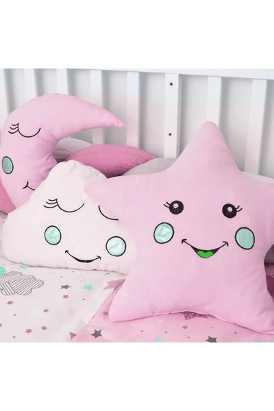 Factory Price - طقم مفرش سرير للأطفال - وردي - ٣ قطع