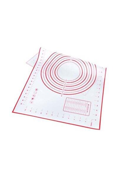 HALAMODO حصيرة خبز سيليكون أبيض/أحمر 60×40 سم