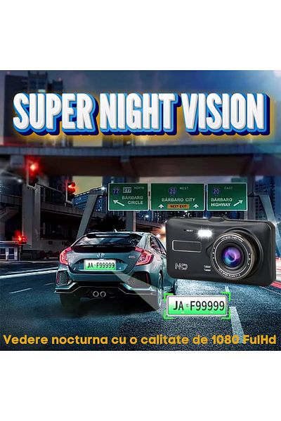 ATOMKIT Car Camera Touchscreen, 64g Card Included, 1080p, 150p Angle, Loop Recording. Nightvision, senzorg