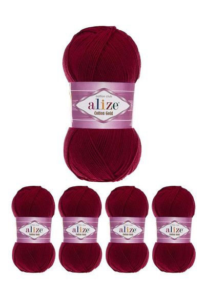 Alize Original Turkish Alize Gold Cotton Threads, 5 Pieces