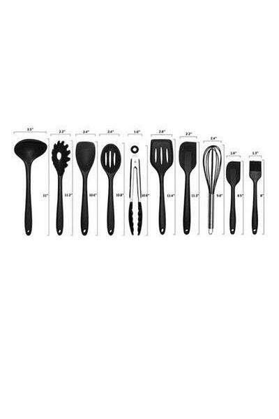 HALAMODO 10-Piece Cooking Utensil Set Black