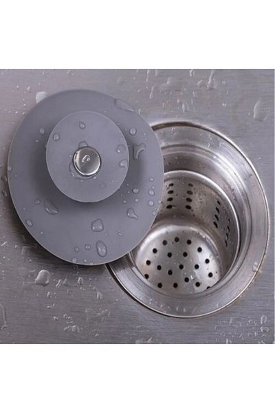 ROYALGROSS Multi-Purpose Sink Drain Plug |   Silicone Strainer and Stopper |   Kitchen, Bathroom, Bathtub Compatible