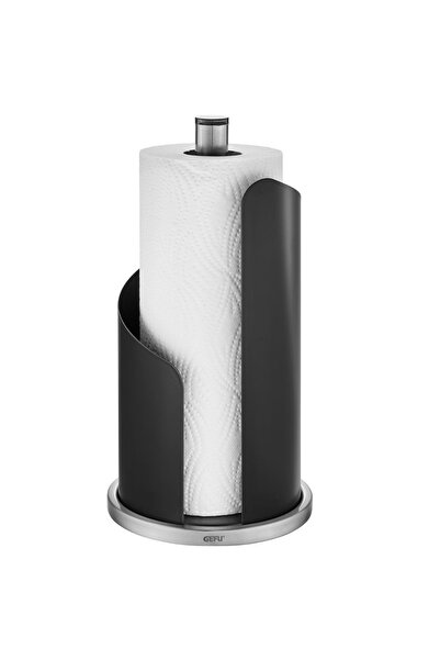 GEFU Curve Mutfak Rulo Tutucusu Çap:13 cm Paslanmaz Çelik/Plastik Siyah