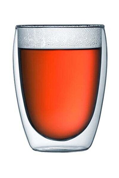 HALAMODO 2-Piece Bodum Pavina Double Wall Glass Set Clear 350ml