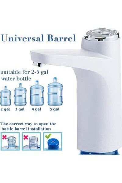 HALAMODO Portable USB Charging Water Pump Dispenser Water Pump 2 White