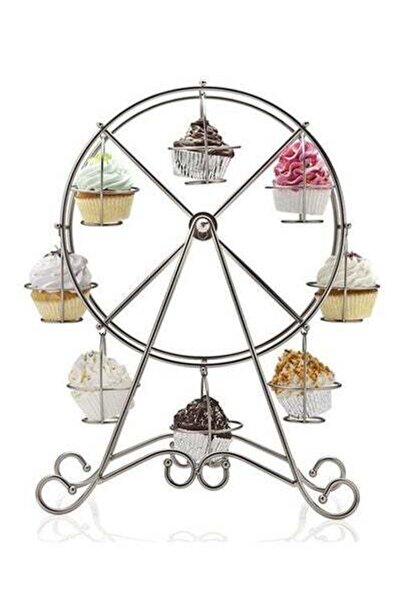 HALAMODO Ferris Wheel Cupcake Holder Silver Standard