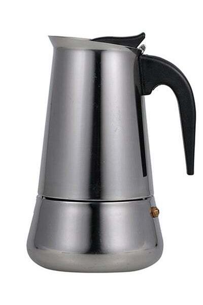 HALAMODO 6 Cup Espresso Coffee Maker Moka Pot 300.0 ml H23063-3 Silver/Black/Grey