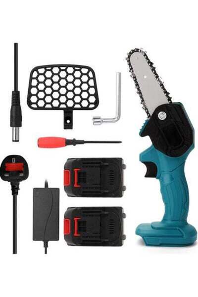 HALAMODO طقم منشار تقليم كهربائي أزرق/أسود 30×11×12 سم