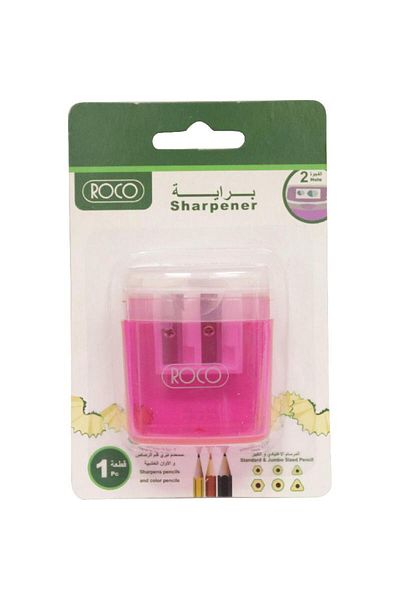 Roco Pocket Sharpener – 2 Holes, Pink
