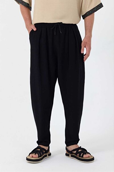 BABBOSS Keten Şalvar Oversize Pantolon