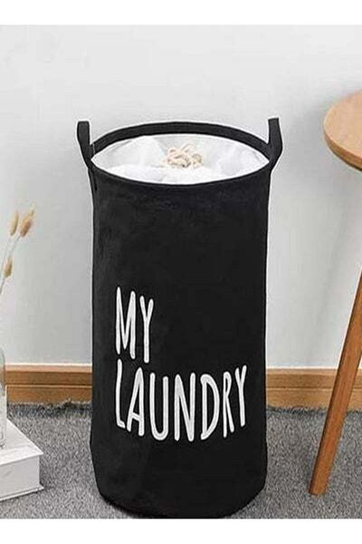 HALAMODO My Printed Laundry Hampers Bag Black 15.7x19.7inch