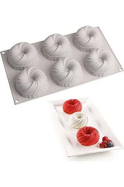 HALAMODO 3D Rubik Cube Fondant Silicone Mousse Cake Mold White 29.7 x 17.3 x 3.1cm