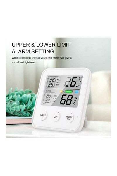 HALAMODO High Precision Magnetic Thermometer Hygrometer White