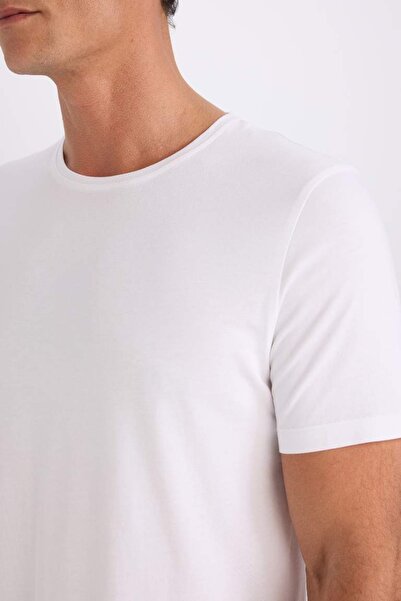 DeFacto Men's T-Shirt M6606Az/Wt34 White