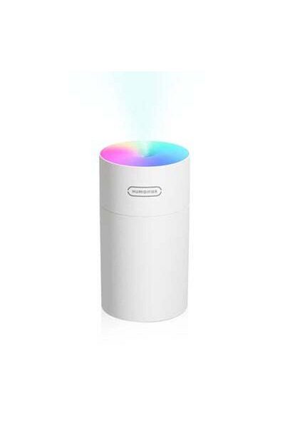 HALAMODO 270ml Portable Night Light Quiet Auto-Shut Off Car Mist Humidifier Diffuser White 13cm