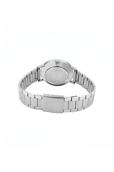 Casio Men’s Stainless Steel Minimalistic Black Dial 3-Hand Analog Watch