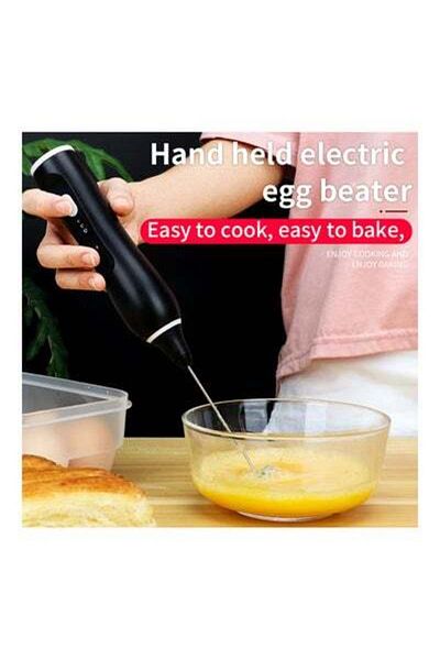 HALAMODO 3 Speed Electric Milk Frother Black