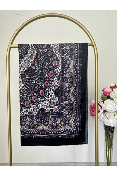 Shawl Passion شال قطني بنمط ريترو باللون الأسود