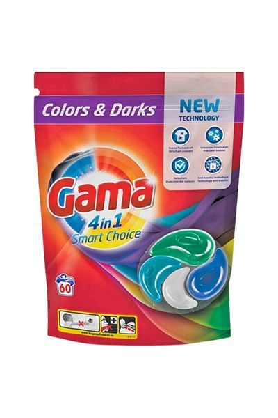 Gama Laundry detergent capsules, Range, Colors, 4in1 Smart Choice, 60 pieces