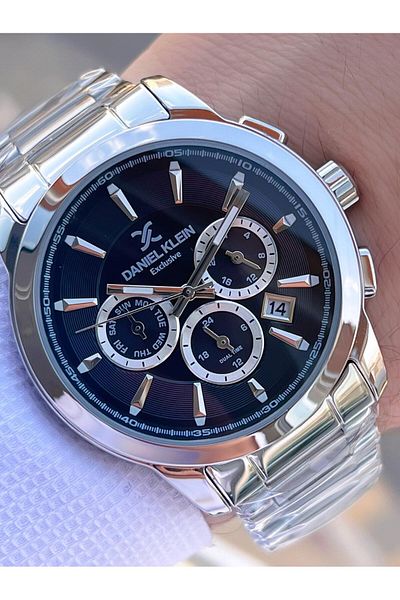 Daniel Klein Steel Cord Chronometer Dial Design 3 Atm Water Resistant Men Wristwatch 14031.2