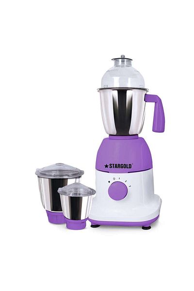Generic STARGOLD 600W Mixer Grinder with 3 Stainless Steel Jars and Elegant Purple Finish for Multi-Purpose