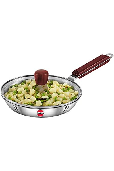 Hawkins مقلاة ثلاثية الطبقات من الفولاذ المقاوم للصدأ مع غطاء 22 سم (SSF22G)