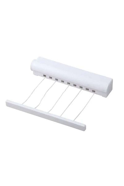 HOZRO Uscător de rufe retractabil HOZRO, montat pe perete cu kit de instalare, 4 fire x 3,2 m